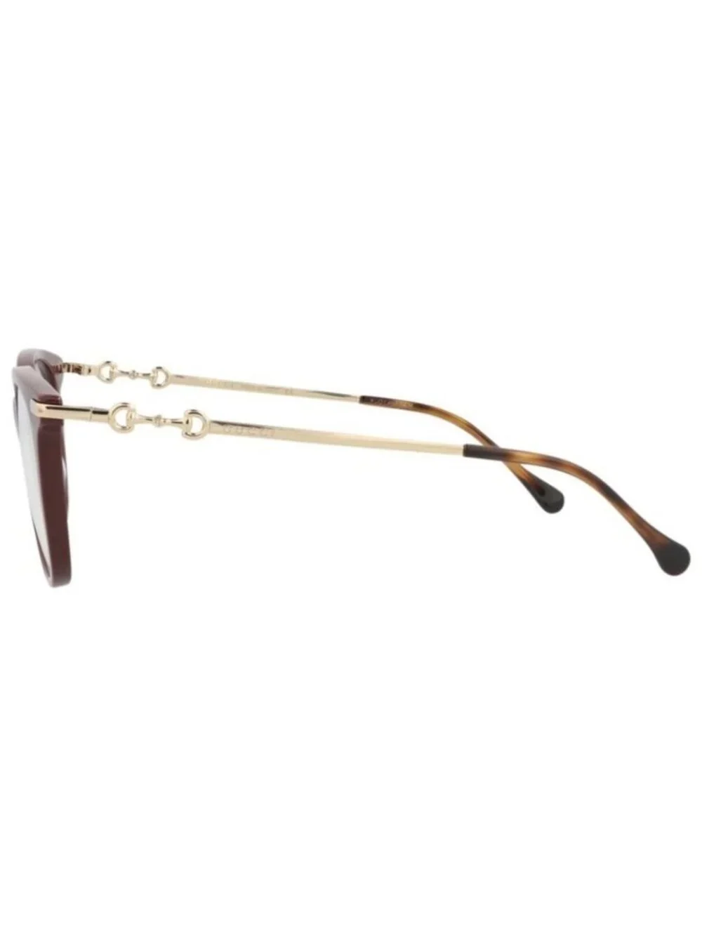 New Gucci Womens Square/Rectangle Brown Gold Transparent Fashion Designer Eyegla